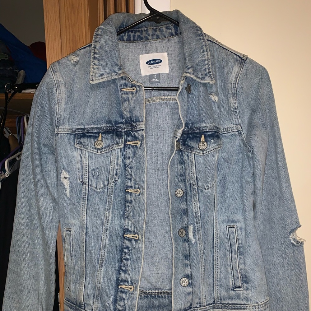 Old Navy Distressed Jean Jacket